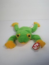 Vintage 1997 TY Beanie Baby Smoochy The Frog Beanbag Plush Stuffed Toy NEW