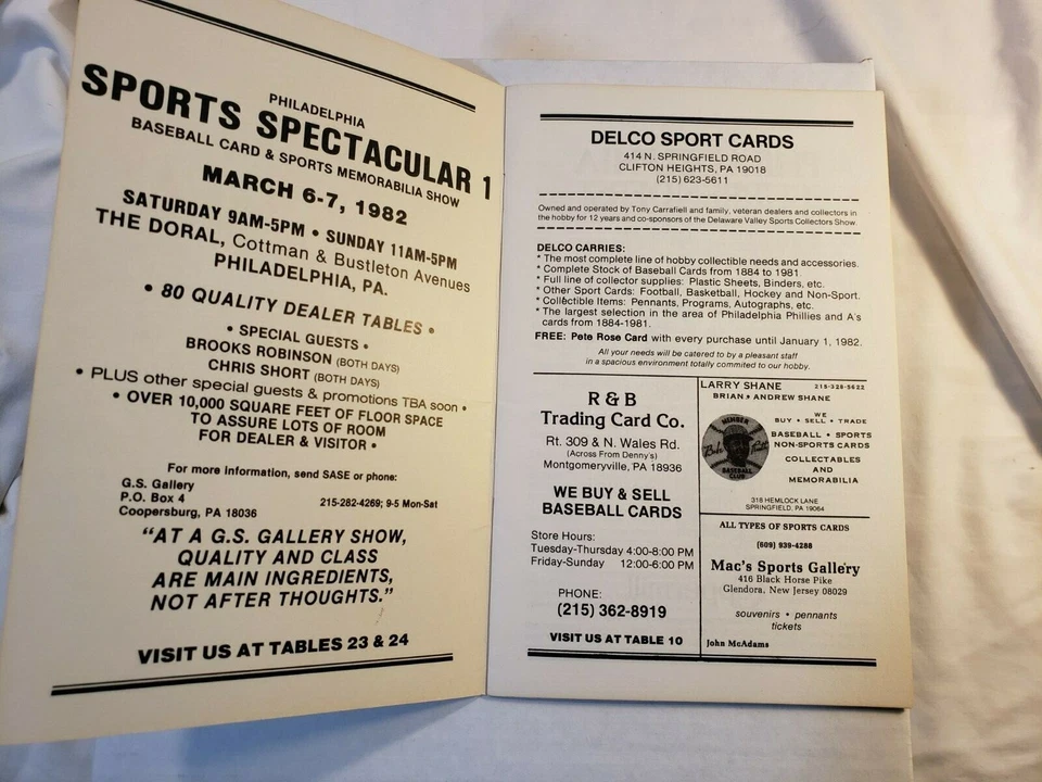 PETE ROSE  REDS  1981 DELAWARE VALLEY SPORTS COLLECTORS SHOW & DINNER PROGRAM - Image 3 of 4