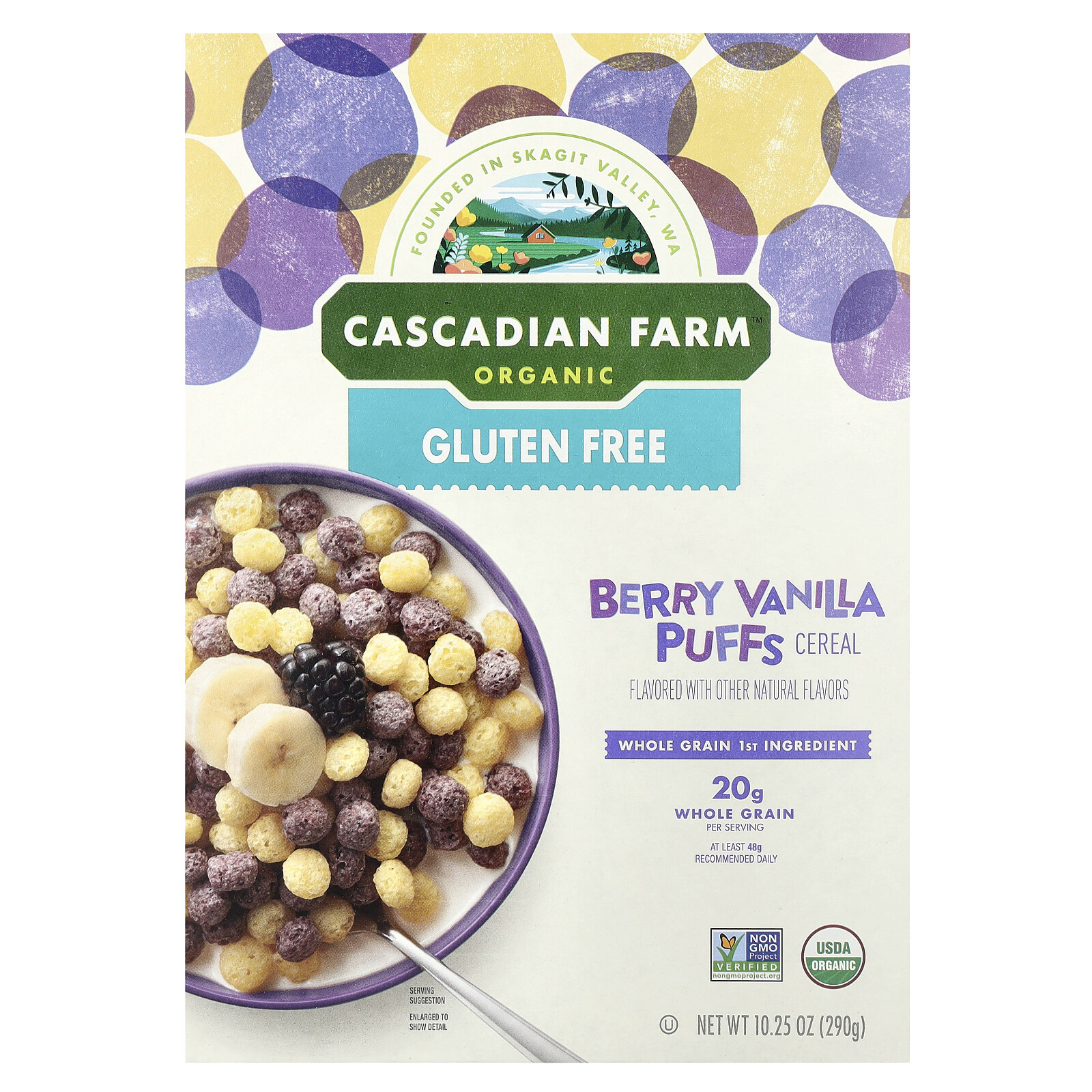 Органические хлопья Berry Vanilla Puffs 1025 унции 290 г 2290₽