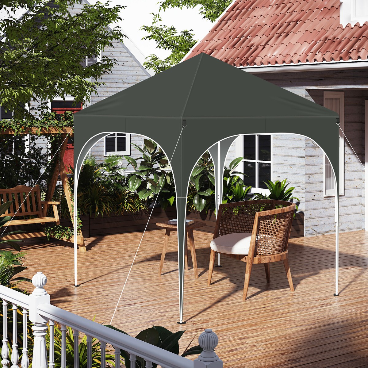 WOLTU 2m x 2m Pop Up Gazebo with Sides Carry Bag Garden Party UV