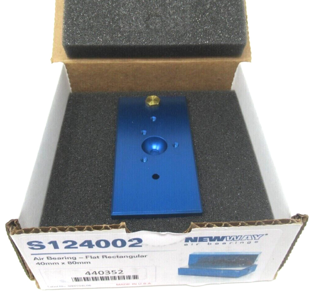 New Way Air Bearings S124002 - 40mm x 80mm Flat Rectangular Air Bearing *NEW*