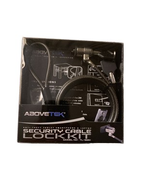 AboveTEK Laptop iPad Lock Security Cable 2 Keys Durable Steel Locking Kit 6 Feet