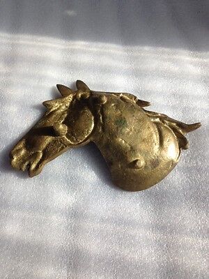 Vintage Bronze HORSE HEAD ASHTRAY Cigar Cigarette