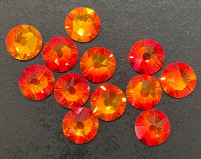 FIREOPAL Red Orange 5mm 20ss Swarovski 2038 Austrian Crystal Flatback Rhinestone