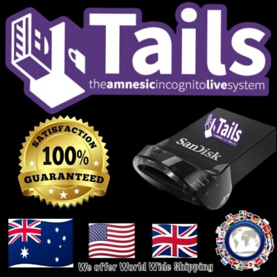New latest Tails 6.7 64 bit Live USB 32 GB SandiskUSB 3.2 Drive Safe Fast Secure