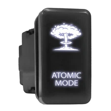 ATOMIC MODE - LED Push Button Replacement for TOYOTA (1.54 x 0.83 in) White