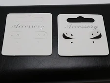 50 White Jewelry Earring Display Hanging Holder Cards 2"X2"
