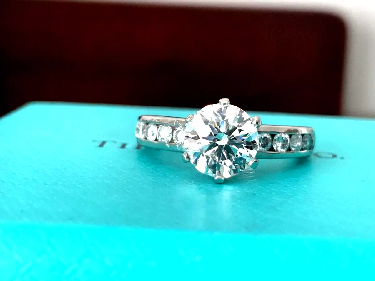 Tiffany & Co GRACE Princess Diamond Engagement Ring 0.76 tcw E VVS1 Pl | QD  Jewelry