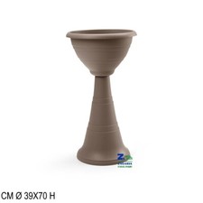VASO FIORIERA A COLONNA POSACENERE COLOR AVANA PLASTICA DIAM. CM 39X70 H