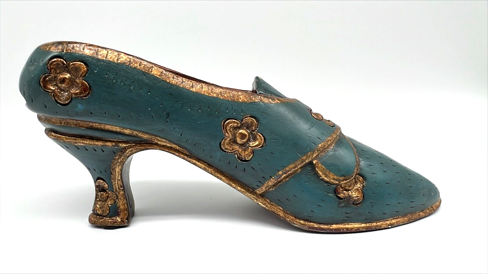 Decorative Hand Carved Solid Wood Victorian Style Shoe