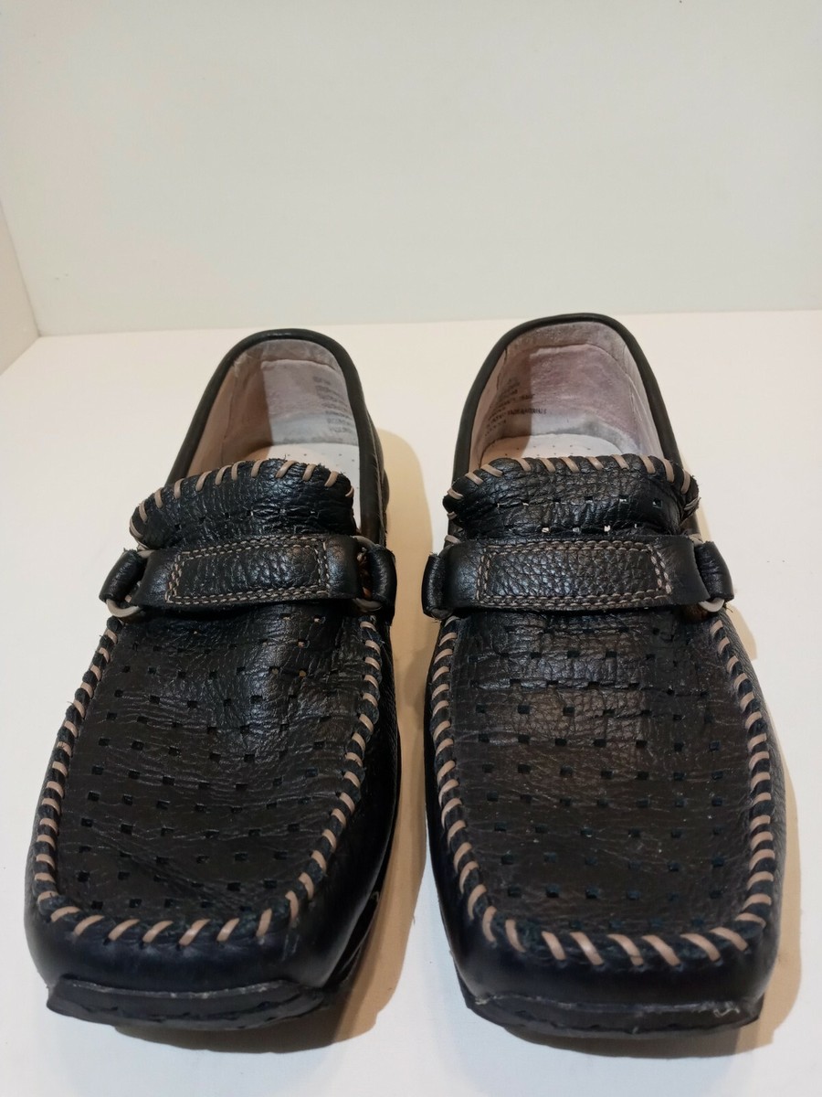 GBX Driving Mocs Loafers Black Leather Men display picture 3