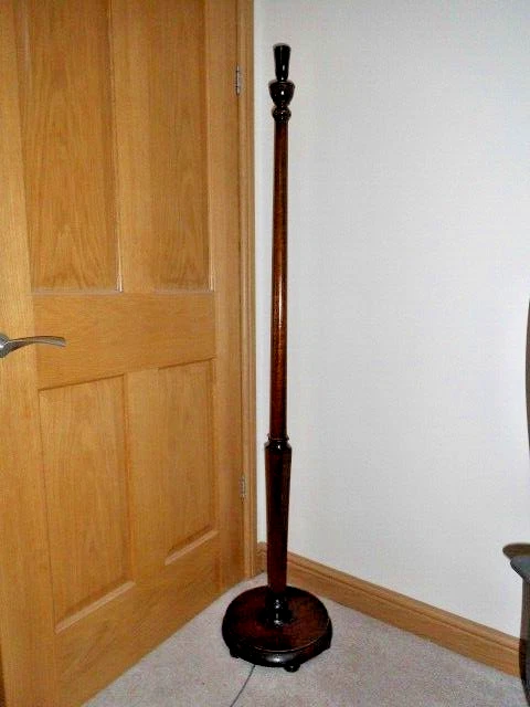 Old fashioned on sale wooden standard lamps