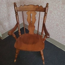 Tell City Banister Back Rocking Chair Rocker Hard Rock Andover Maple 629