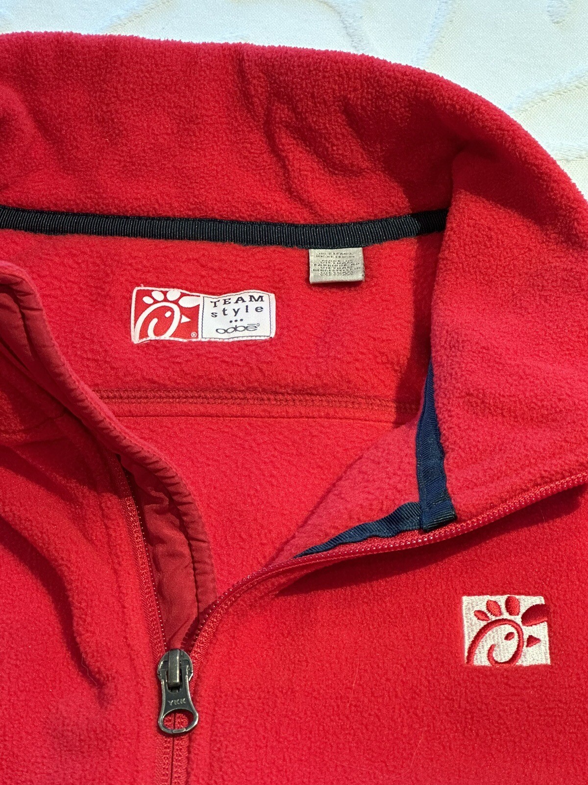 ChickFilA CFA Oobe Red Fleece Full Zip Employee Jac… Gem
