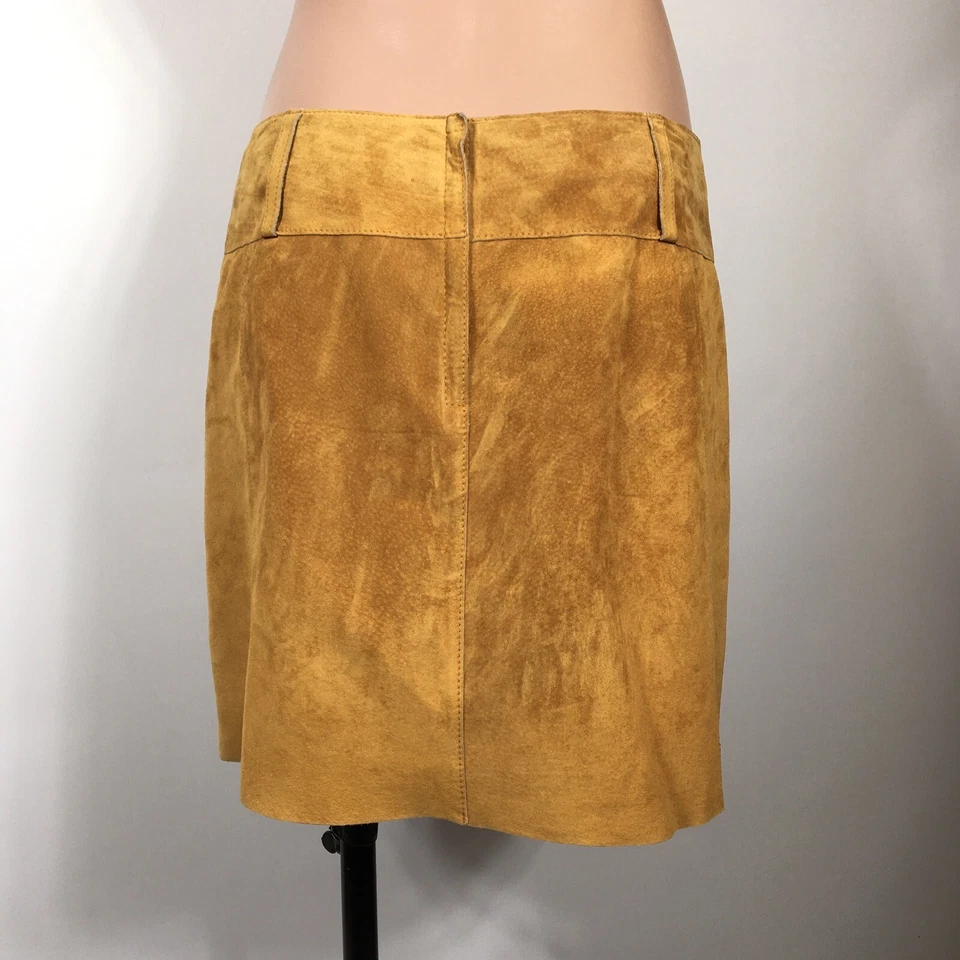 Minifalda de gamuza genuina Bebe vintage años 90 y2k cuero coganc talla M/L Foto 2 de 4