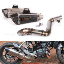 Mid Exhaust Link Pipe 51mm Muffler Silencers Modified for Duke 390 200 2012-2016