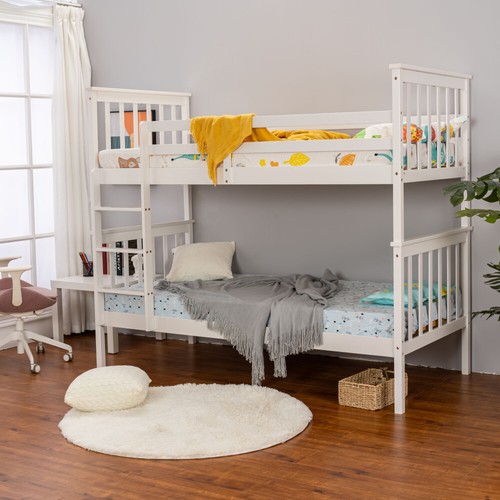 3FT SINGLE Wooden Bunk Bed Kids Children Solid Wood Bed Frame w ...