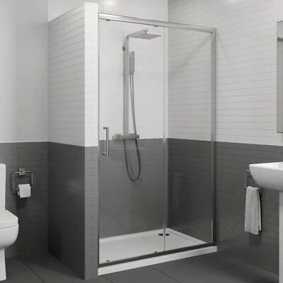 AFFINE Sliding Shower Door Enclosure Side Panel 8mm Framed Tray Waste Various Options