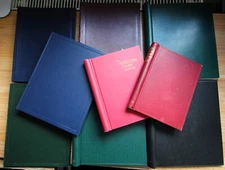 VINTAGE STANLEY GIBBONS BINDERS / ALBUMS VARIOUS AS LISTED GOOD USED CONDITION.
