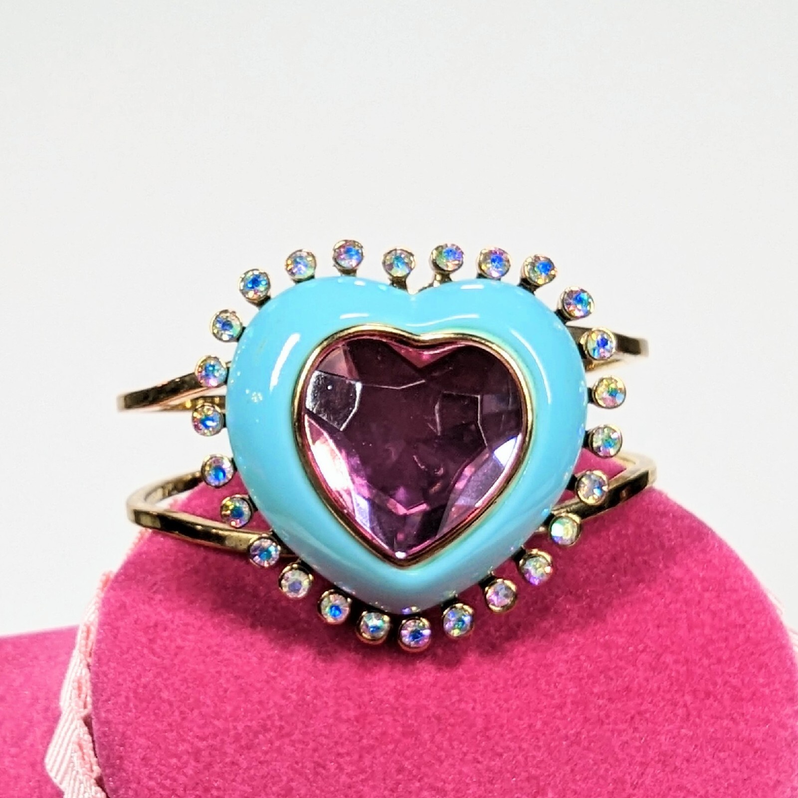 Betsey Johnson Candy Land Heart Rhinestone Bracelet H… Gem