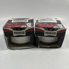 2x PRORASO Crema Pre Barba Blue Pre-Shave Cream Aloe Vera Vitamin E NEW W BOXES
