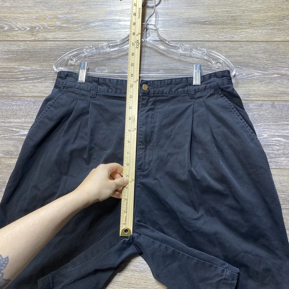 Pantalones Cortos Farah Talla 34-36 Delgados Para Hombre Negros Chinos Con Bolsillos Sobre la Rodilla Elásticos Foto 4 de 4