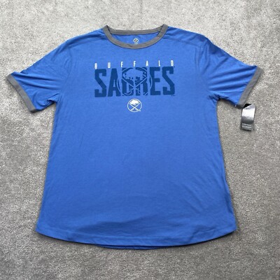 Buffalo Sabres NHL T-Shirt Men's L Blue Authentic Apparel Short