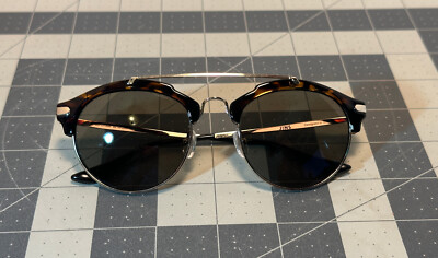 Jins LRF-15S-U1130B Round Gatsby Sunglasses, Tort/Gold Frame 