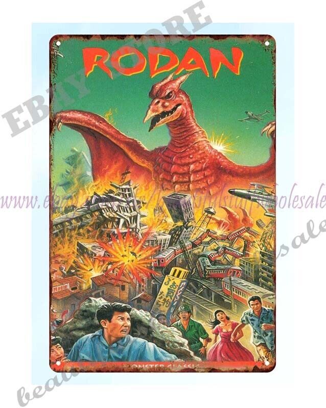 Rodan Red Sign 1956 Rodan horror movie poster metal tin sign inspirational wall art | eBay