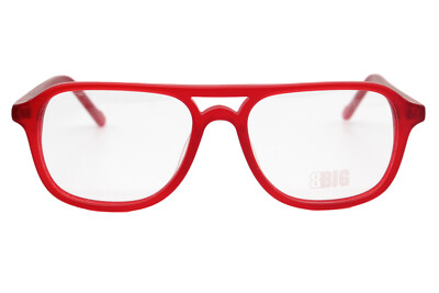 New Bbig 221 402 Matte Red Unisex Kid's Bridge Eyeglasses 45-16-120