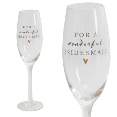 Boxed Amore Wedding Gift Champagne Flute - Wonderful Bridesmaid