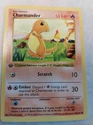 Pokemon Card - Charmander 1st Edition Base Set Shadowless 46/102 Never Played