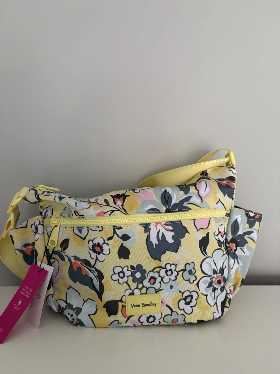 Vera Bradley Yellow Wildflower Floral Sling Backpack Crossbody Bag Canvas Vera Bradley Crossbody Yellow Bags & Handbags for Women for  main image 3
