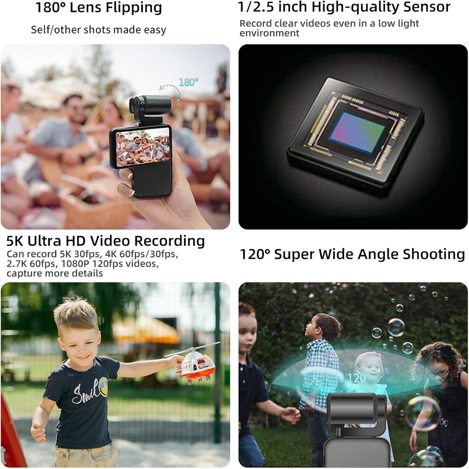 Videocámara ORDRO M3 5K, WiFi IR visión nocturna portátil para... Foto 3 de 4