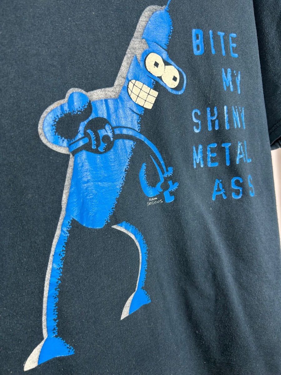 Vintage 2008 Futurama Bender “Bite My Shiny Metal Ass” M View 5