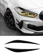 BMW 1 SERIES F40 EYEBROWS HEADLIGHT GLOSS BLACK EYELID TRIM COVER 2019-2024