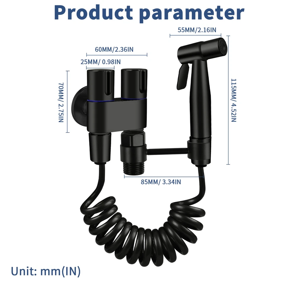 Handbrause Bidet Brause Waschbeckenbrause Duschbrause mit Schlauch Set Edelstahl - Bild 2 von 4