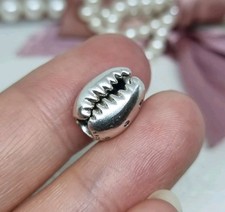 Genuine Pandora Silver Sparkling Coffee Bean Shell Charm 💕 S925 ALE  R41