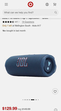 JBL Flip 7 Portable Bluetooth Speaker Blue, Cylinder, 1  Subwoofer - Open Box