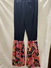Hippie 60's 60s Flared Trousers Bell Bottom Pants Adult Costume Accessory Size M