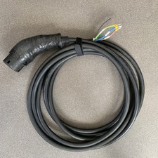 6.5m Type 2 EV Cable from 7.2kW 32A Zappi. Damaged Plug. 3x6mm2, 1x0.5mm2 flex.