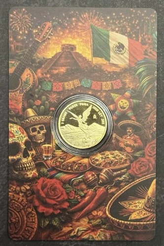 2026 3 Gram .999 Silver Gold Gilded Mexico Libertad Tribute Round In Assay