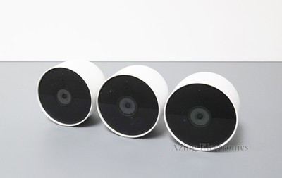 Google Nest Cam GA02077-US Outdoor/Indoor Wireless Security Camera 3-Pack