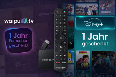 waipu.tv 4K Stick 2.Gen + Perfect Plus inkl. Disney Plus 1 Jahr perGutscheincode