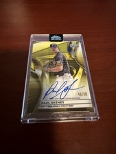 2025 Topps Chrome Black - Autographs Paul Skenes #CBA-PS Gold Refractor /50 (AU)