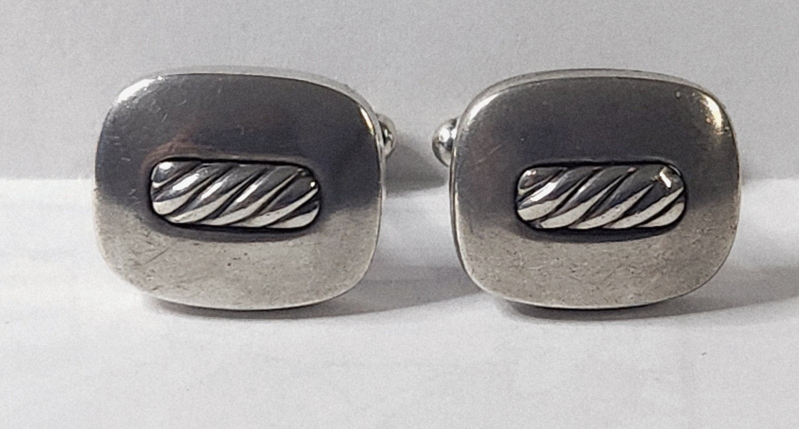 Sterling Silver David Yurman  Rectangular Cushion… - image 1