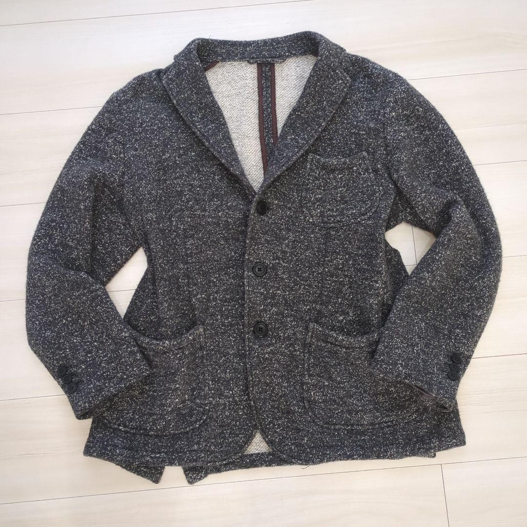 RING JACKET Gray 3 Button Tailored Jacket Alpaca … - image 1
