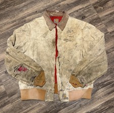 Carhartt 90 s Rare Santa Fe Mens Jacket Duck Vintage Super Distressed Faded