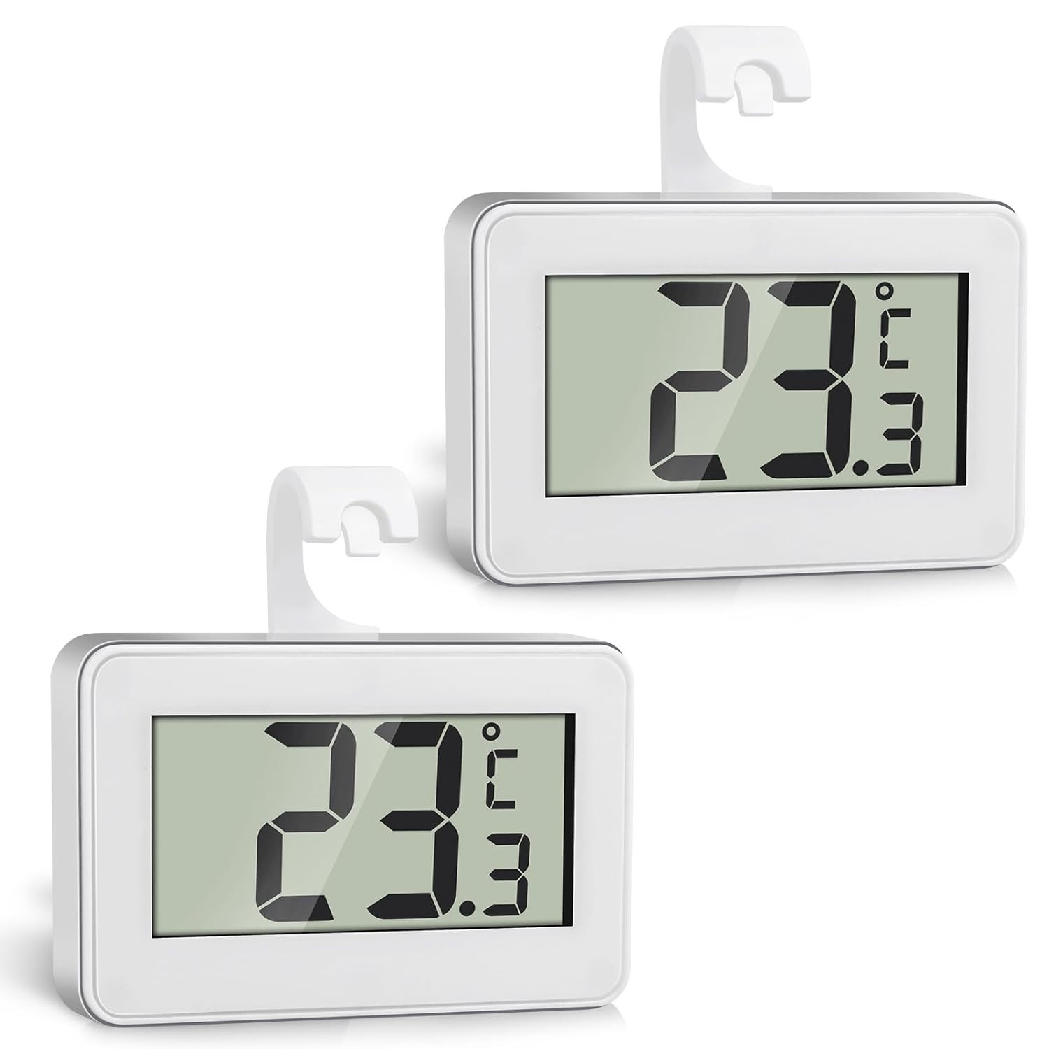 Set 2 Pezzi Termometro Frigorifero Digitale Professionale per Congelatore