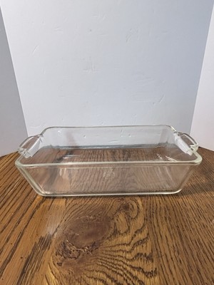 Vintage PYREX Clear Glass Bread Loaf Pan #212 Made In The USA